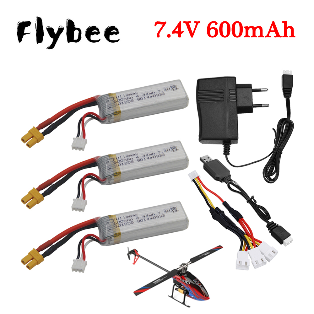 Rc Helicopter Charger - 7.4 فولت 600 مللي أمبير بطارية